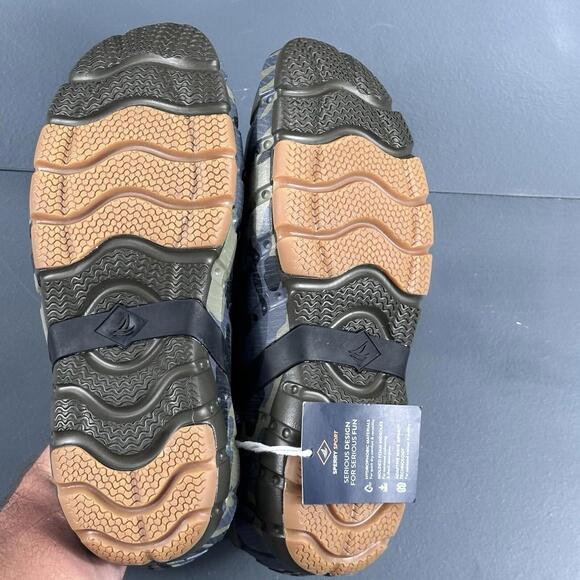 Sperry Water Strider Clog Mens 9 Olive Green Camo Water Sandal Quick Dry Day - Picture 9 of 9